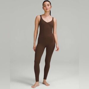 NWT Lululemon Align Mocha Bodysuit Jumpsuit 28"' - 2